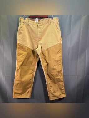 Vtg Carhartt Pants Mens 38x30 Brown Brush Briar Double Knee Carpenter HuntingUSA